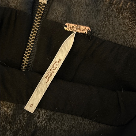 Free People Black Mini Skirt faux leather - Picture 2 of 8